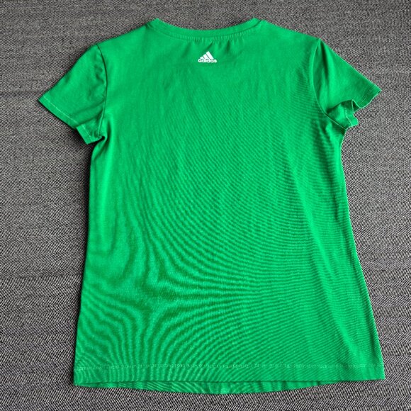 Green Adidas Soft T-Shirt Boston Marathon Shamrocks - Picture 8 of 12